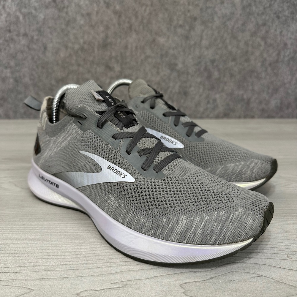 Brooks Levitate 4 Running Shoes Womens 9.5 Gray Knit‎ Energize Athletic Sneakers
